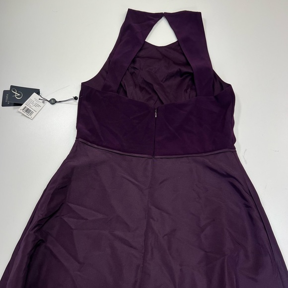 Adrianna Papell Dress Purple Sleeveless Jewel Neck Full-Length Evening Gown NWT - Picture 4 of 13